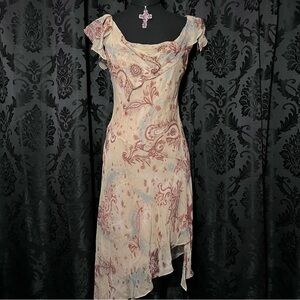 Elegant Paisley Print Dress